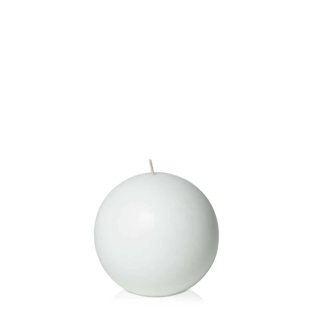 White 10cm Sphere Candle Pack of 1