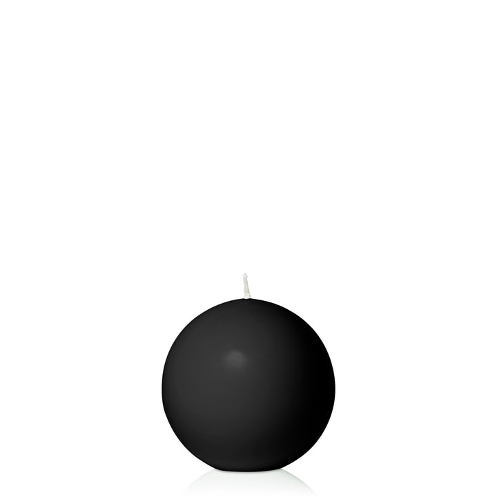 Black 7.5cm Sphere Candle Pack of 1