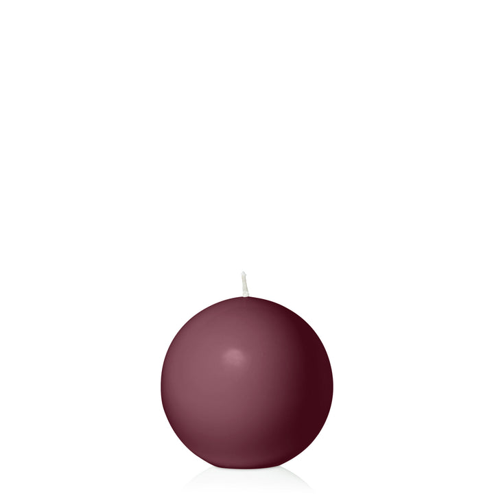 Burgundy 7.5cm Sphere Candle Pack of 1