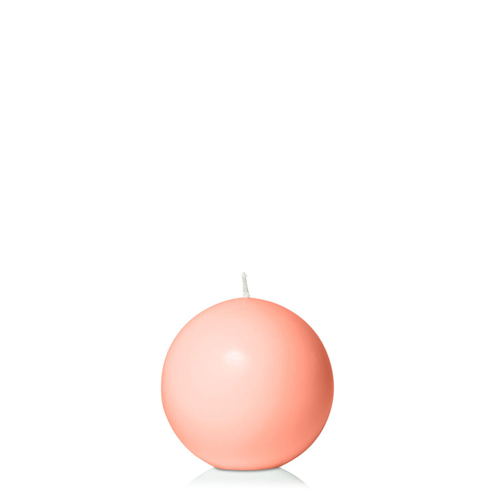 Peach 7.5cm Sphere Candle Pack of 1