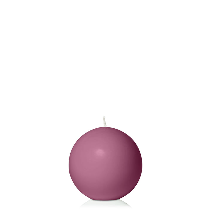 Plum 7.5cm Sphere Candle Pack of 1