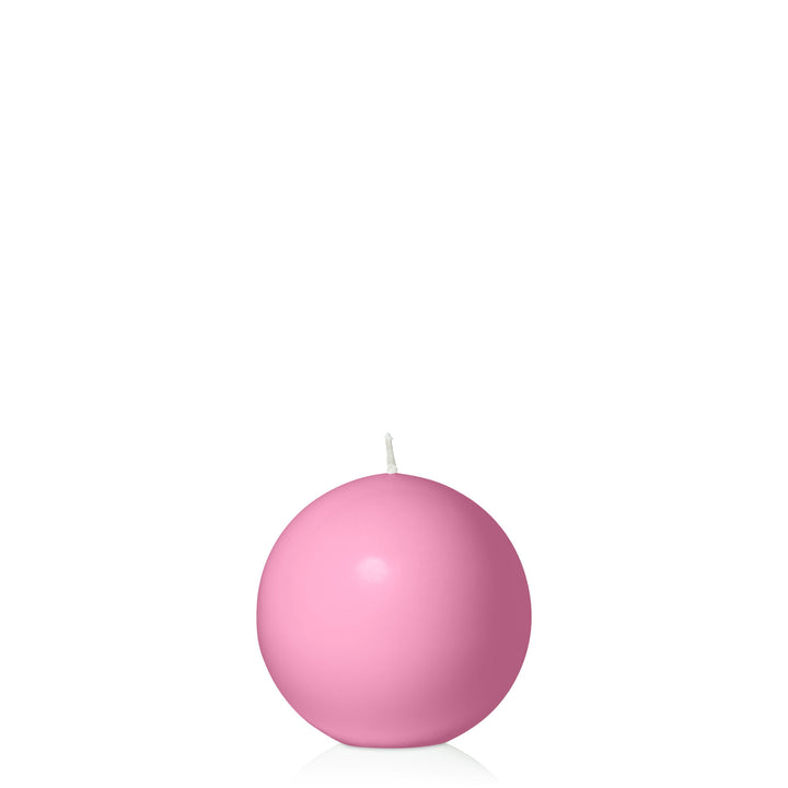 Rose Pink 7.5cm Sphere Candle Pack of 1