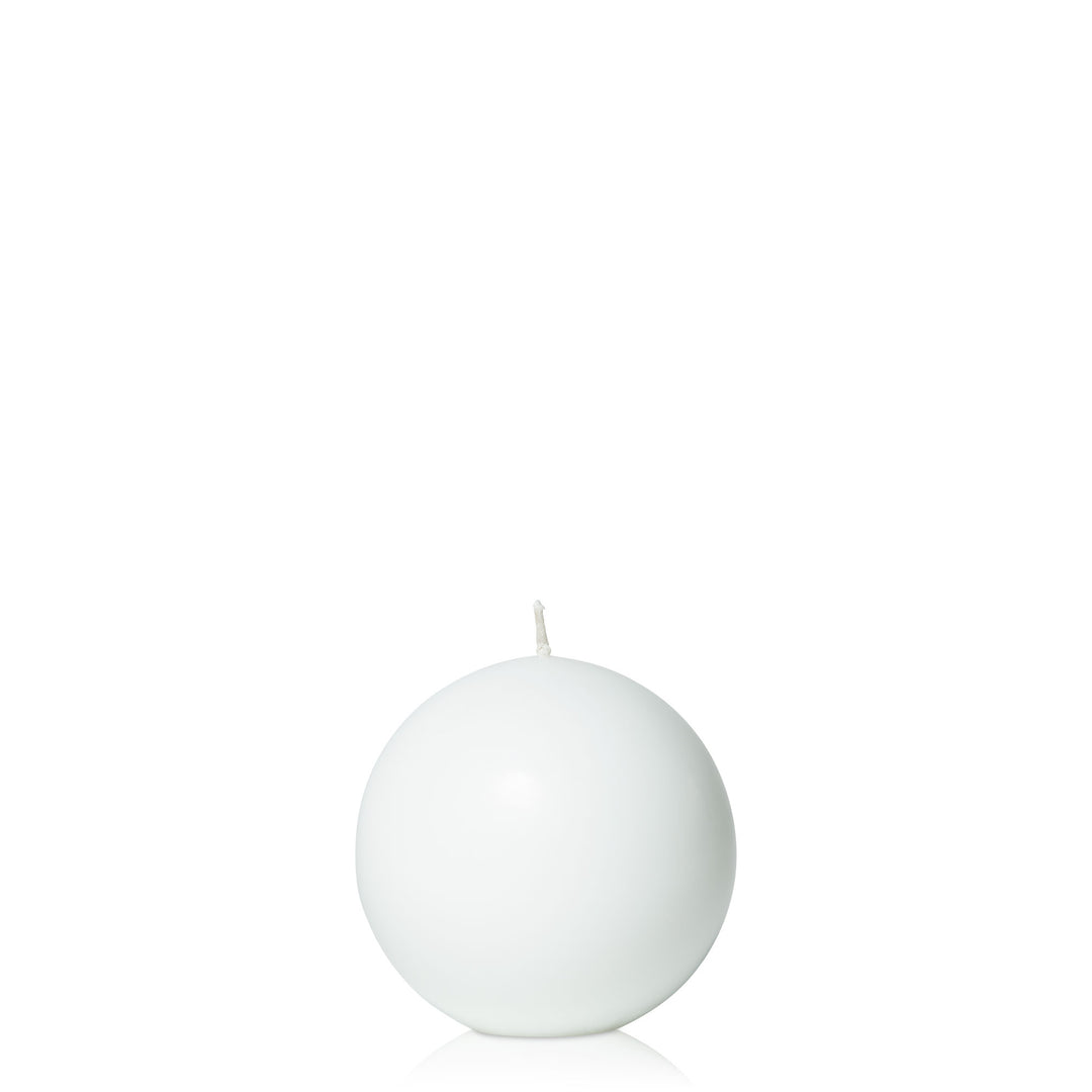 White 7.5cm Sphere Candle Pack of 1