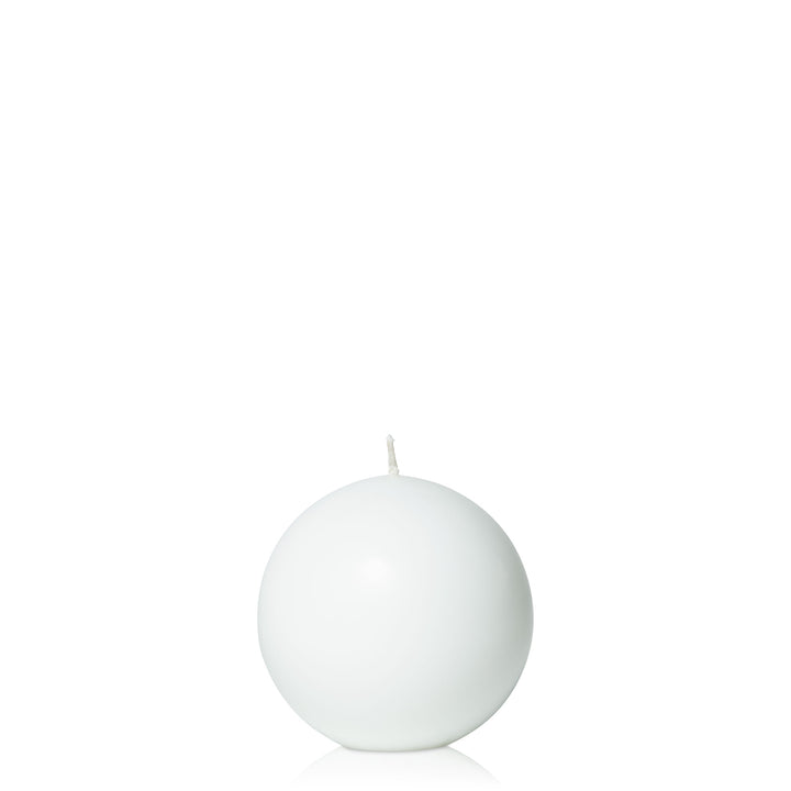 White 7.5cm Sphere Candle Pack of 1