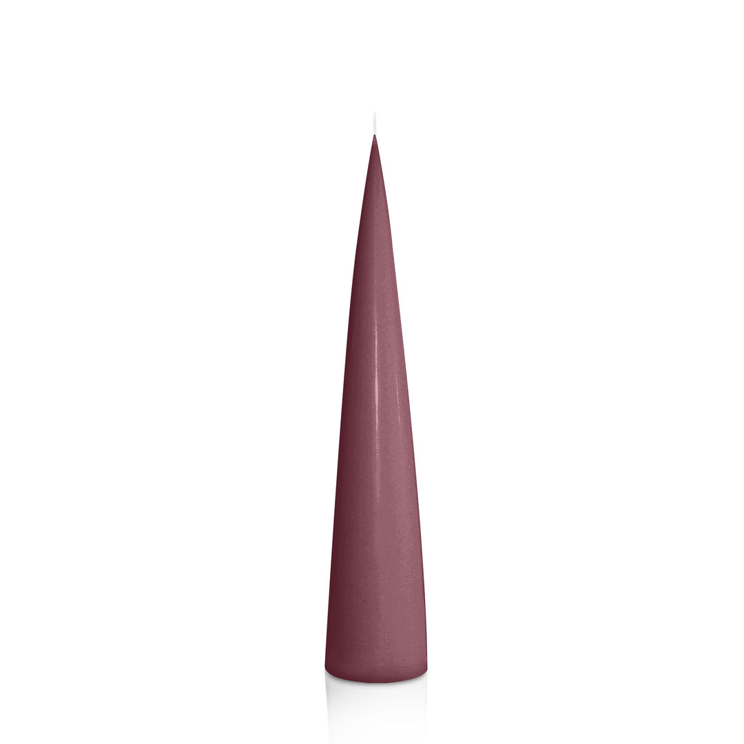 Burgundy 4.4cm x 25cm Cone Candle Pack of 1