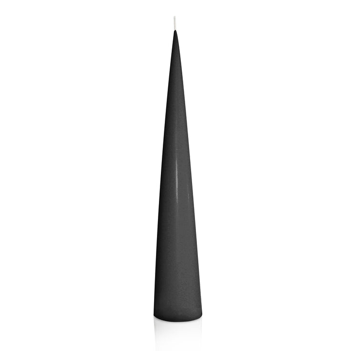 Black 4.7cm x 30cm Cone Candle Pack of 1