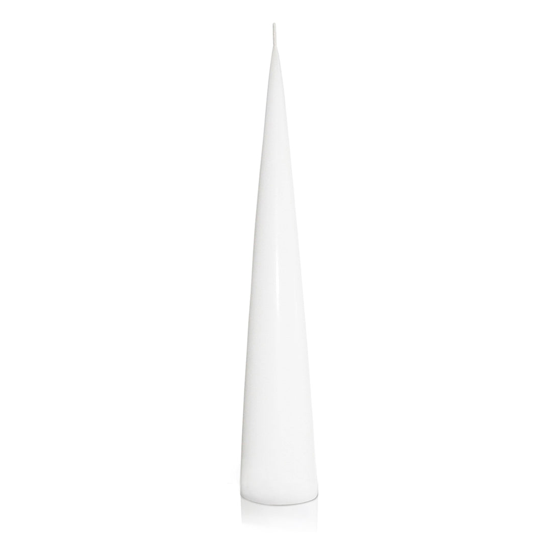 White 4.7cm x 30cm Cone Candle Pack of 1