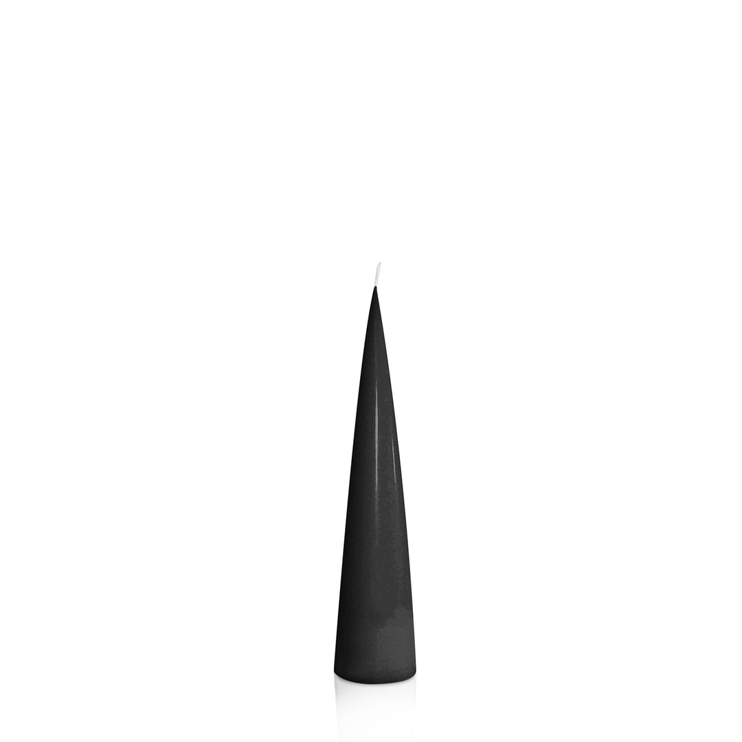 Black 4cm x 20cm Cone Candle Pack of 1