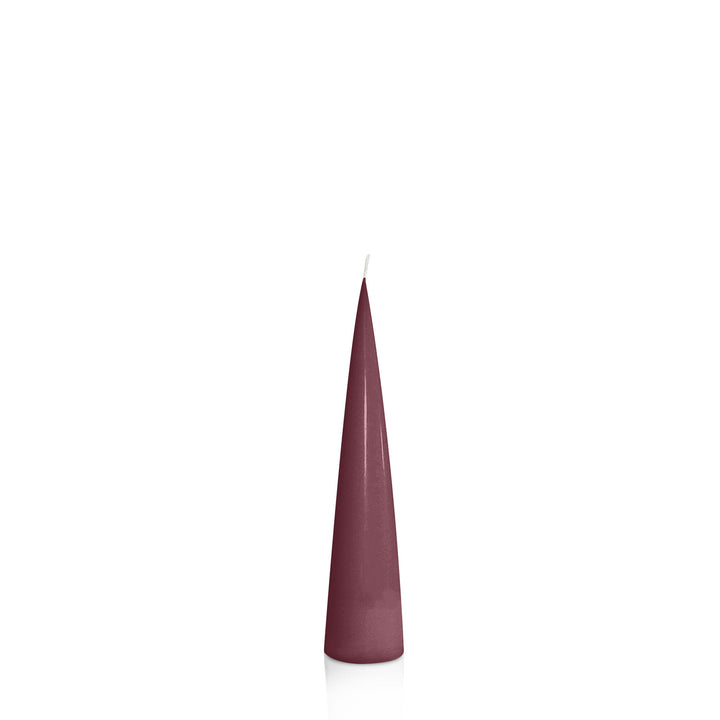 Burgundy 4cm x 20cm Cone Candle Pack of 1