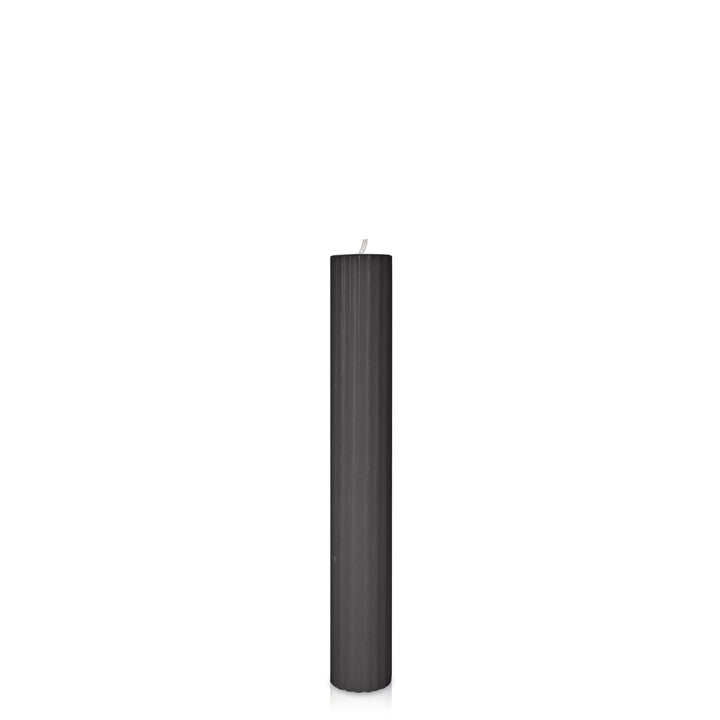 Black 3.5cm x 25cm Fluted Pillar Pack of 1