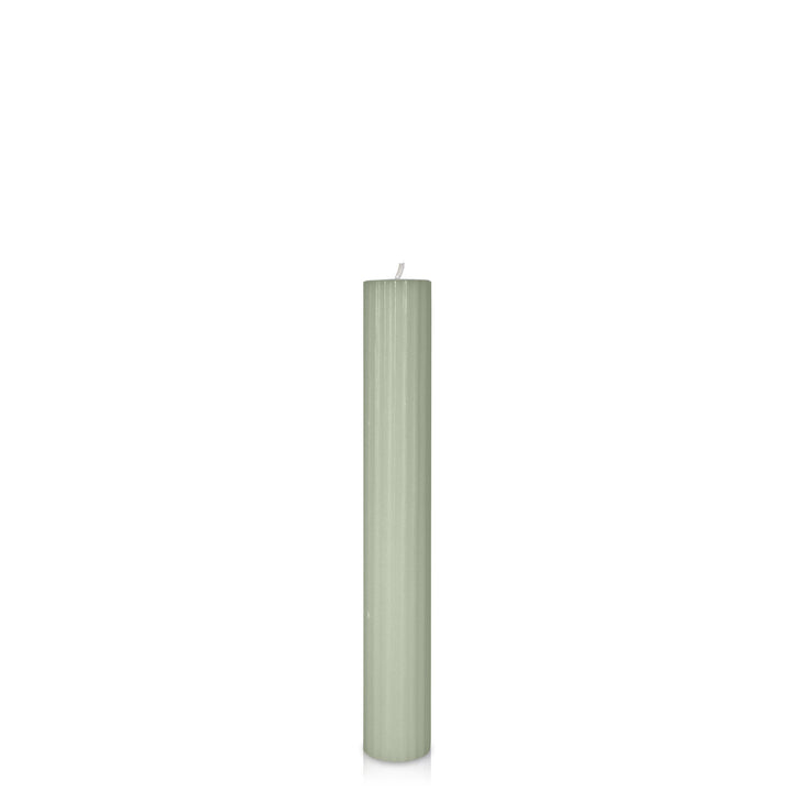 Pale Eucalypt 3.5cm x 25cm Fluted Pillar Pack of 1