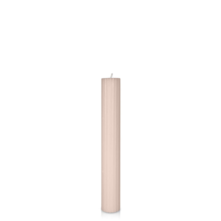 Vintage Blush 3.5cm x 25cm Fluted Pillar Pack of 1