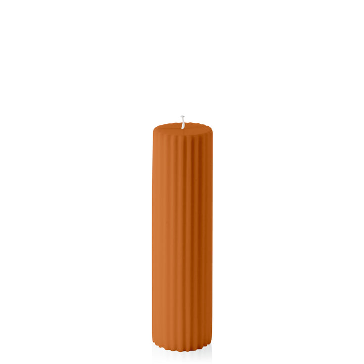 Baked Clay 5cm x 20cm Fluted Pillar Pack of 1