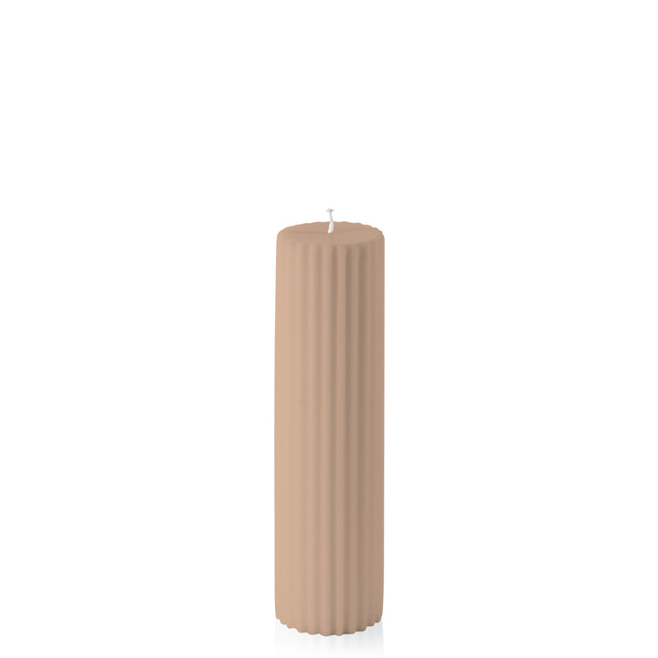 Latte 5cm x 20cm Fluted Pillar Pack of 1