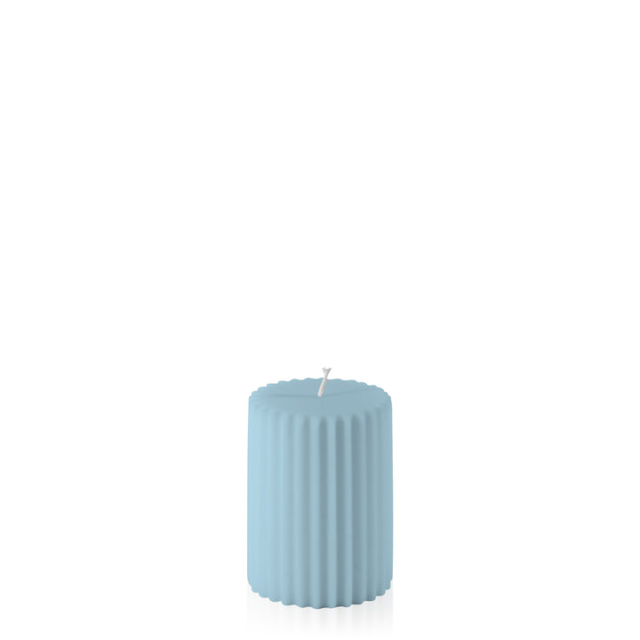 French Blue 7cm x 10cm Fluted Pillar Pack of 1