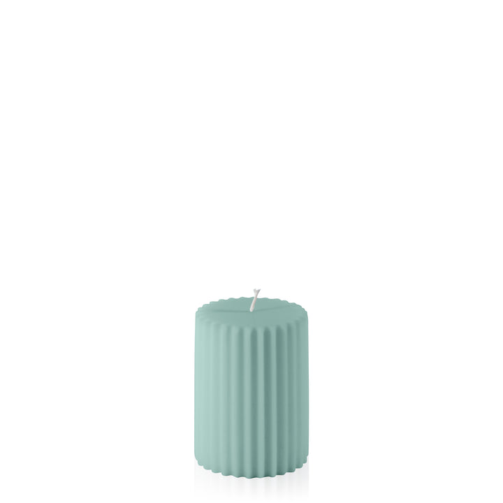 Sage Green 7cm x 10cm Fluted Pillar Pack of 1