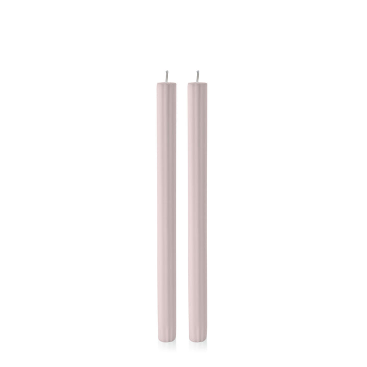 Antique Pink 30cm Fluted Dinner Candles Pack of 2