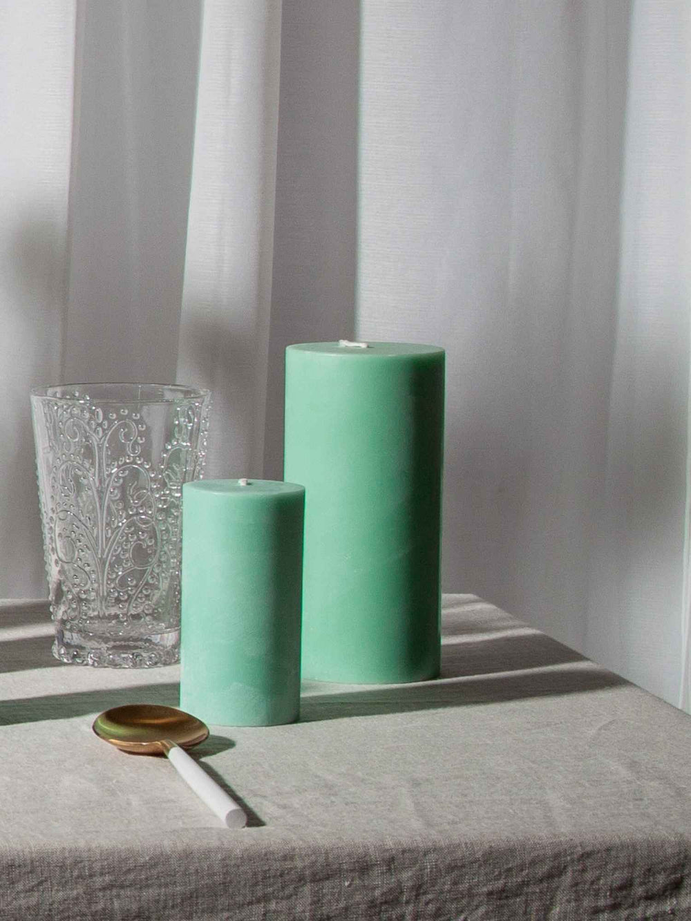 Mint Green 5cm x 10cm Slim Pillar Pack of 1