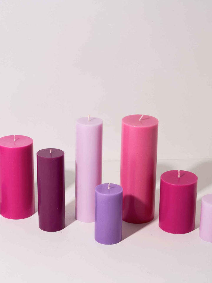 Purple 5cm x 10cm Slim Pillar Pack of 1