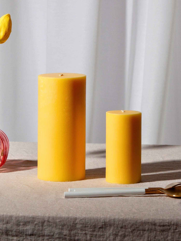 Yellow 5cm x 15cm Slim Pillar Pack of 1