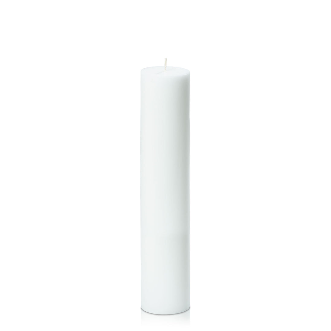 White 5cm x 25cm Slim Pillar Pack of 1