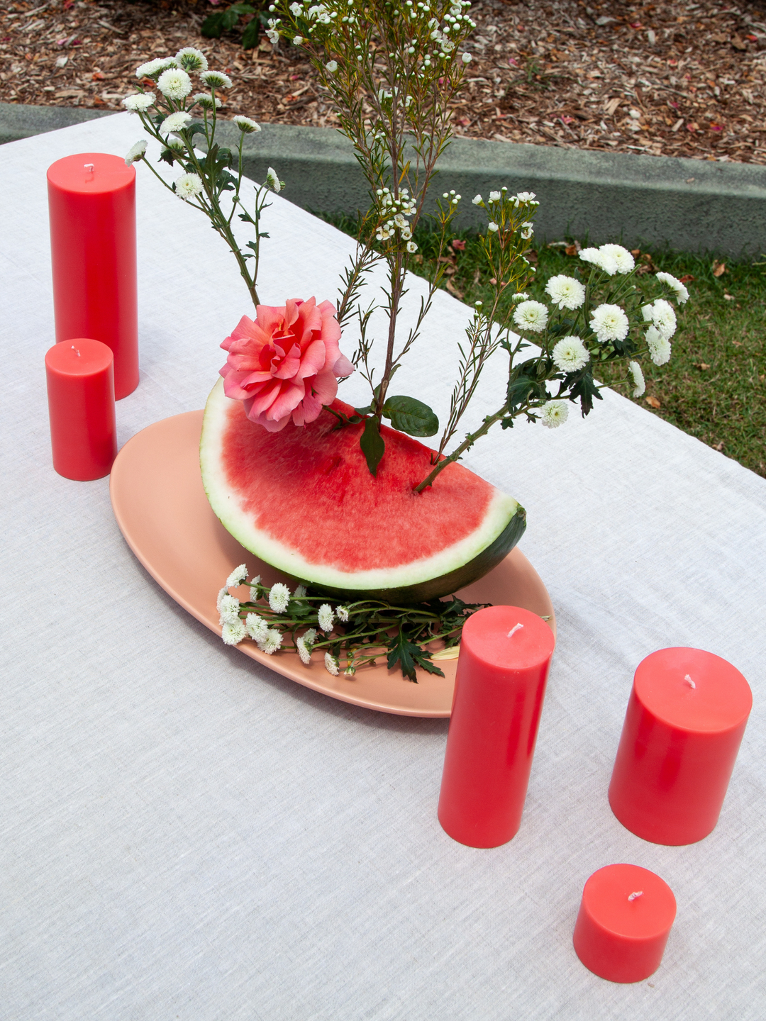 Watermelon 5cm x 4cm Slim Pillar Pack of 1