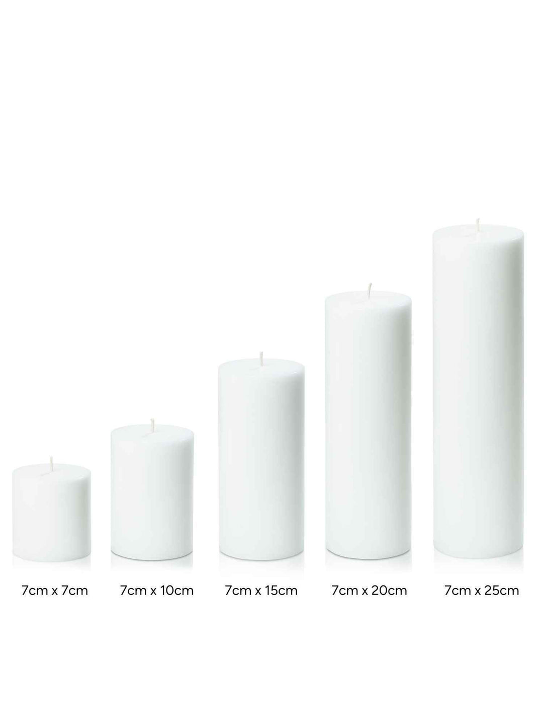 Ivory 7cm x 10cm Pillar Pack of 1