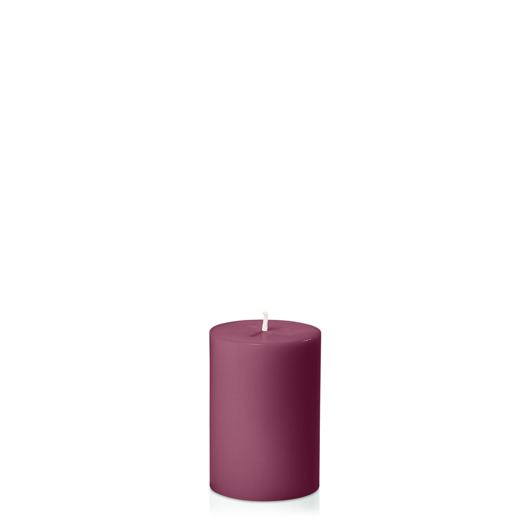 Plum 7cm x 10cm Pillar Pack of 1