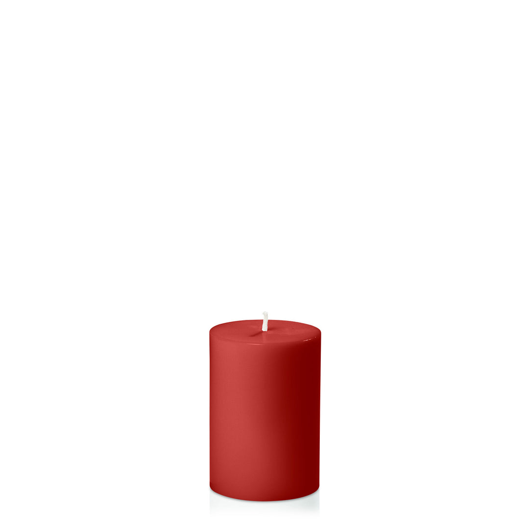 Red 7cm x 10cm Pillar Pack of 1