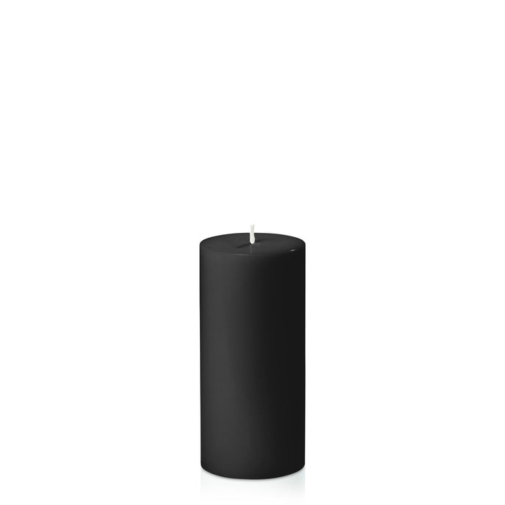 Black 7cm x 15cm Pillar Pack of 1