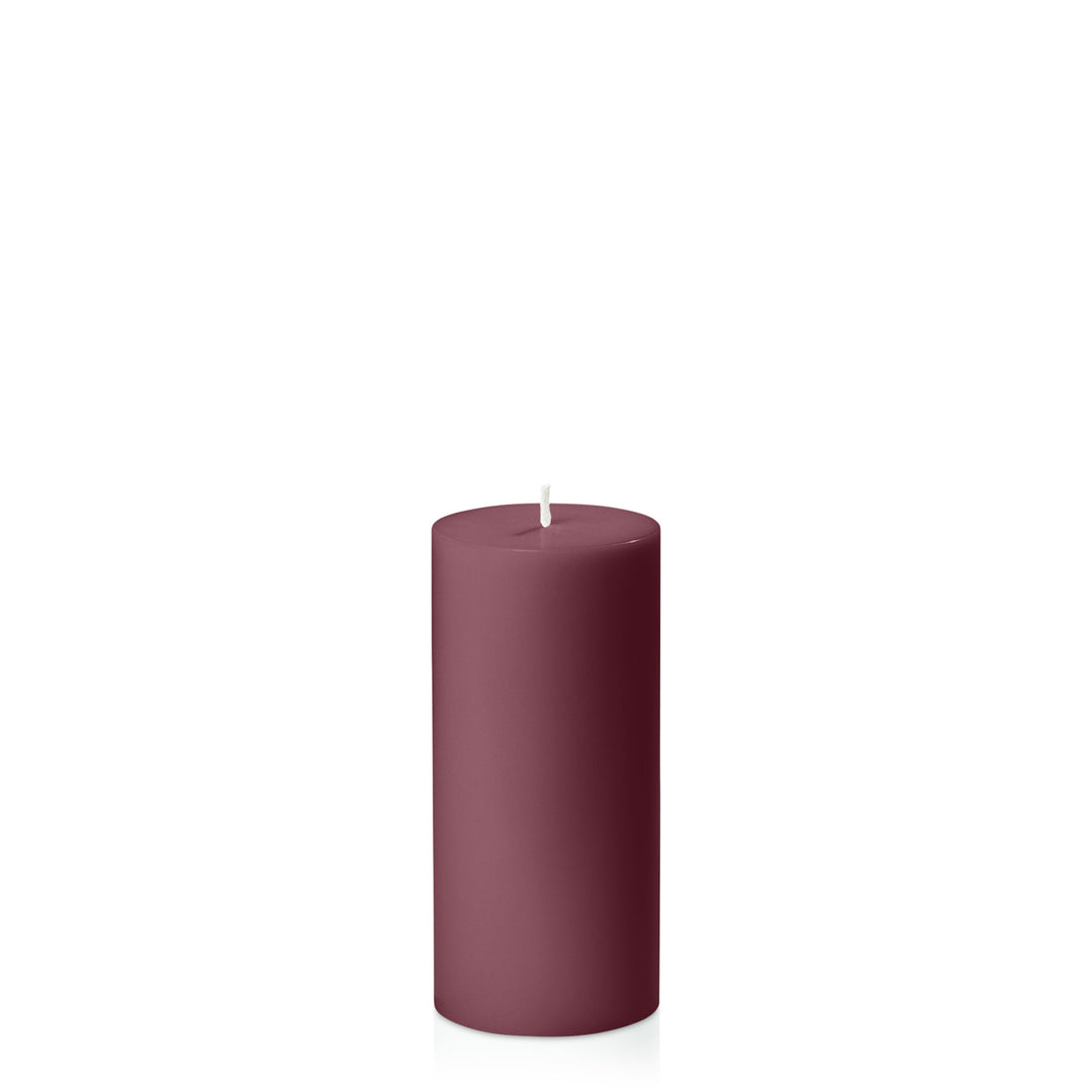 Burgundy 7cm x 15cm Pillar Pack of 1