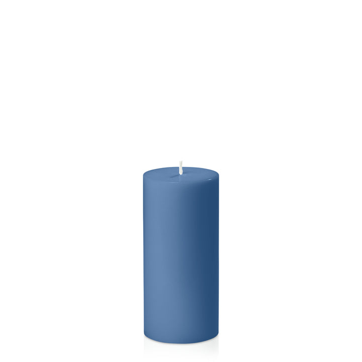 Dusty Blue 7cm x 15cm Pillar Pack of 1