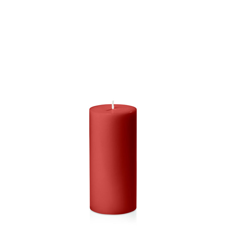 Red 7cm x 15cm Pillar Pack of 1