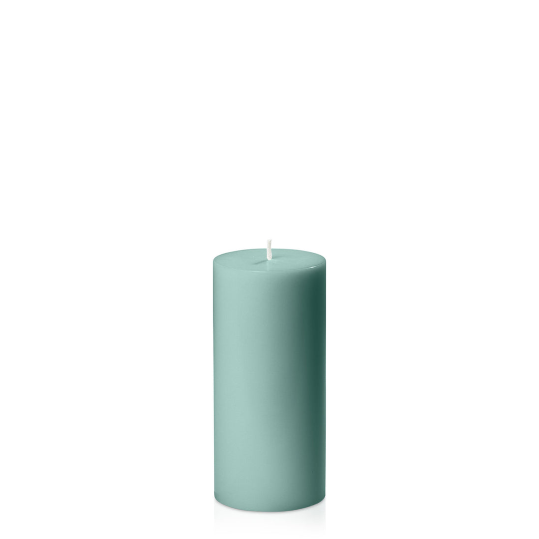 Sage Green 7cm x 15cm Pillar Pack of 1