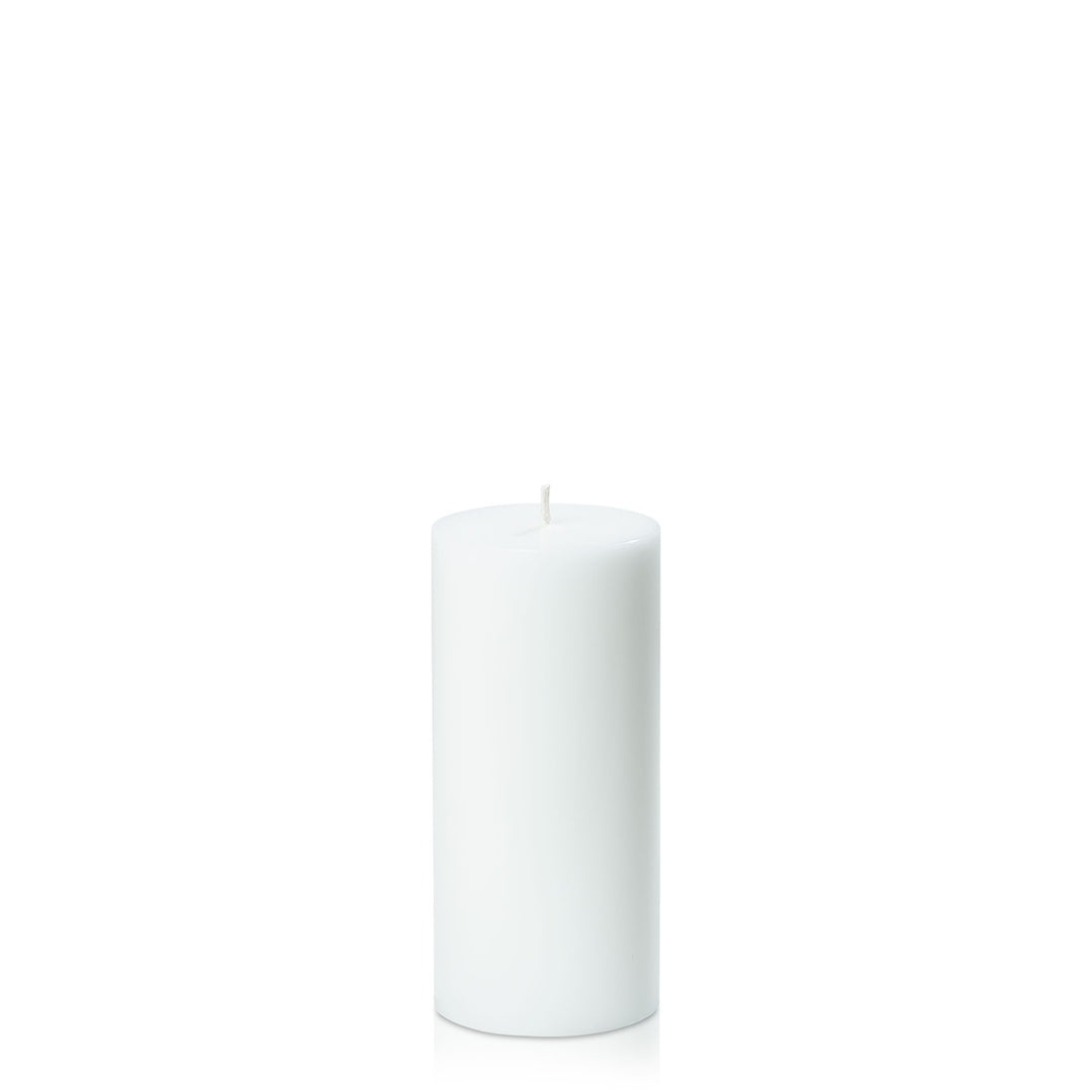 White 7cm x 15cm Pillar Pack of 1