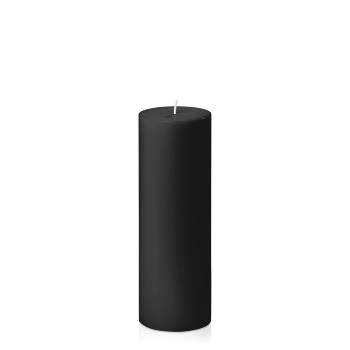 Black 7cm x 20cm Pillar Pack of 1