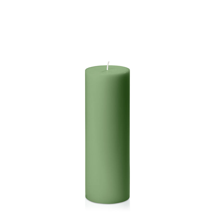 Green 7cm x 20cm Pillar Pack of 1