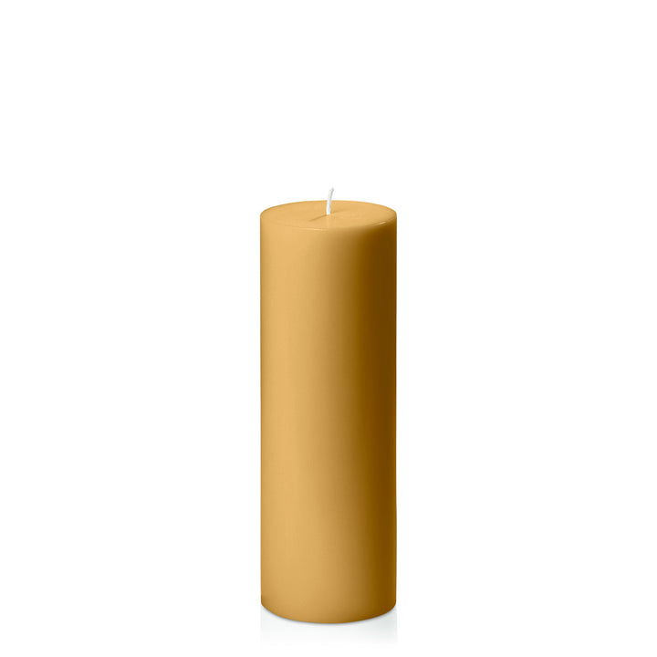 Mustard 7cm x 20cm Pillar Pack of 1