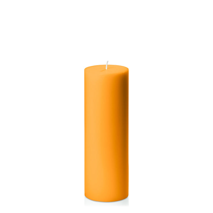 Orange 7cm x 20cm Pillar Pack of 1