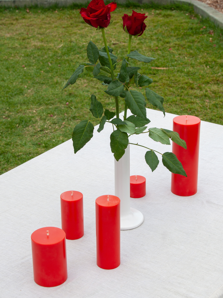 Scarlet 7cm x 20cm Pillar Pack of 1