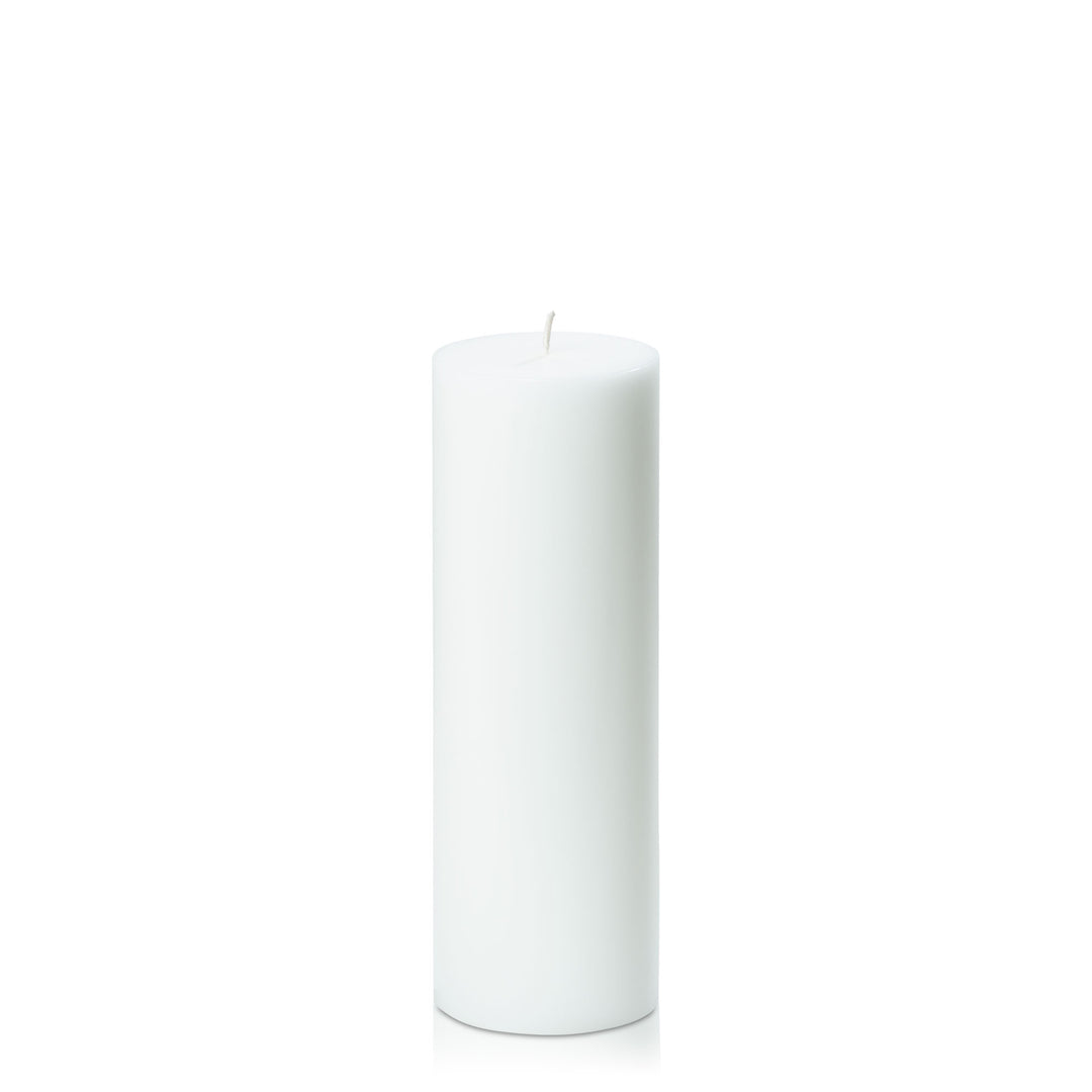 White 7cm x 20cm Pillar Pack of 1