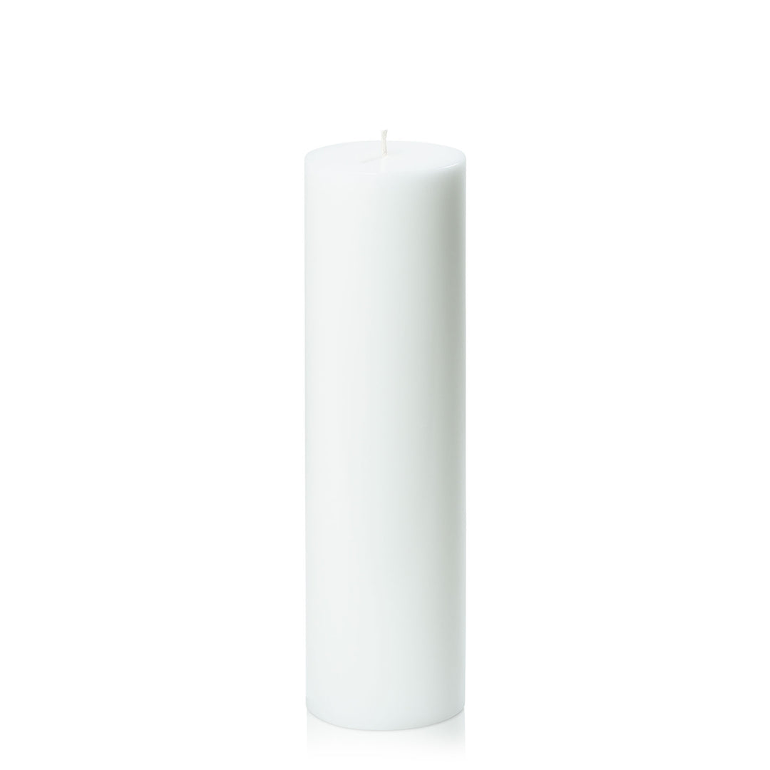 White 7cm x 25cm Pillar Pack of 1