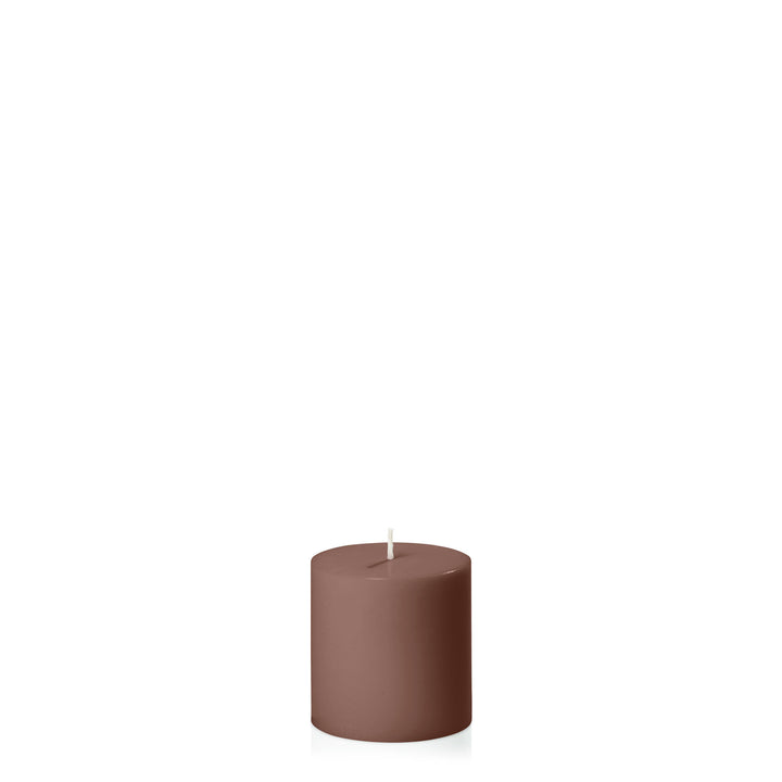 Chocolate 7cm x 7cm Pillar Pack of 1