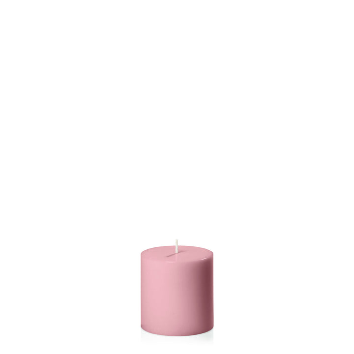 Dusty Pink 7cm x 7cm Pillar Pack of 1