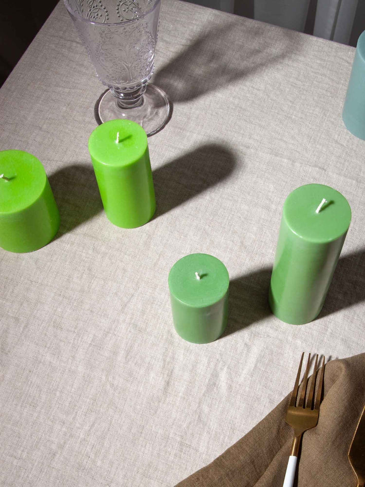 Lime 7cm x 7cm Pillar Pack of 1