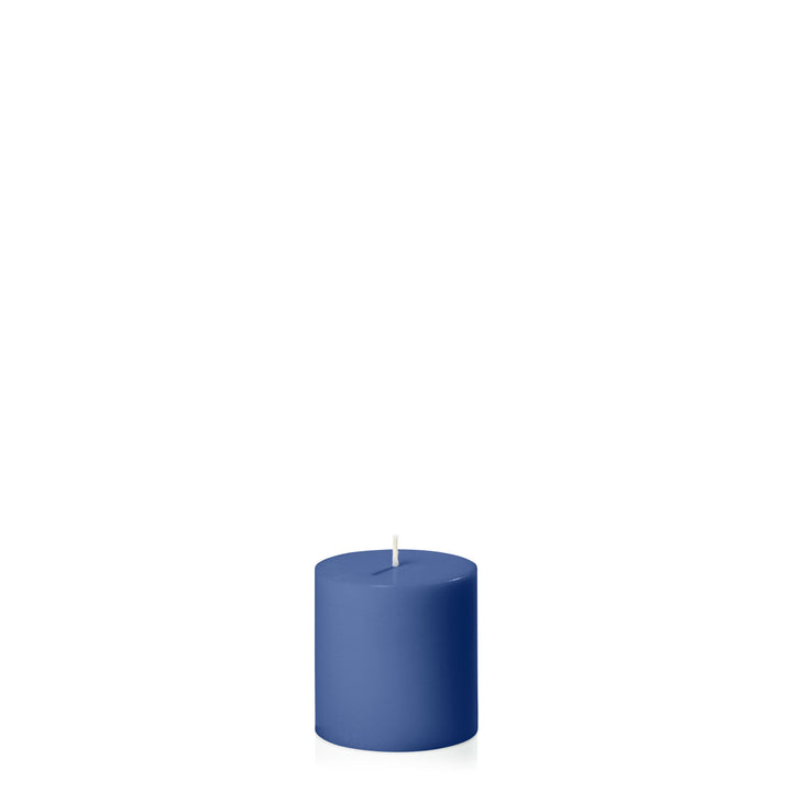 Navy 7cm x 7cm Pillar Pack of 1