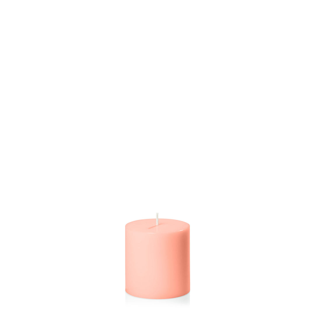 Peach 7cm x 7cm Pillar Pack of 1