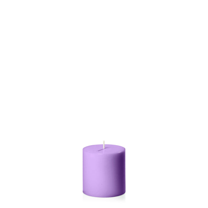 Purple 7cm x 7cm Pillar Pack of 1