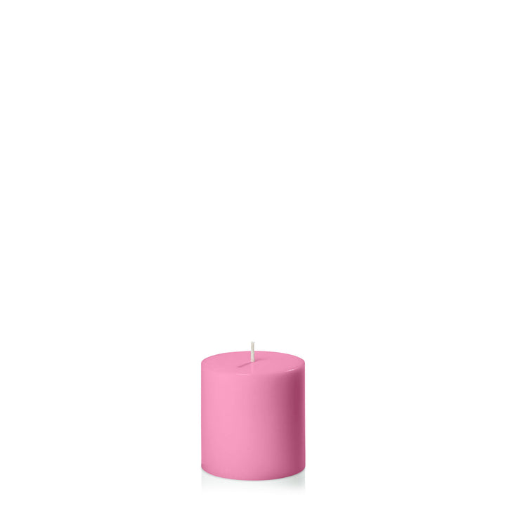 Rose Pink 7cm x 7cm Pillar Pack of 1