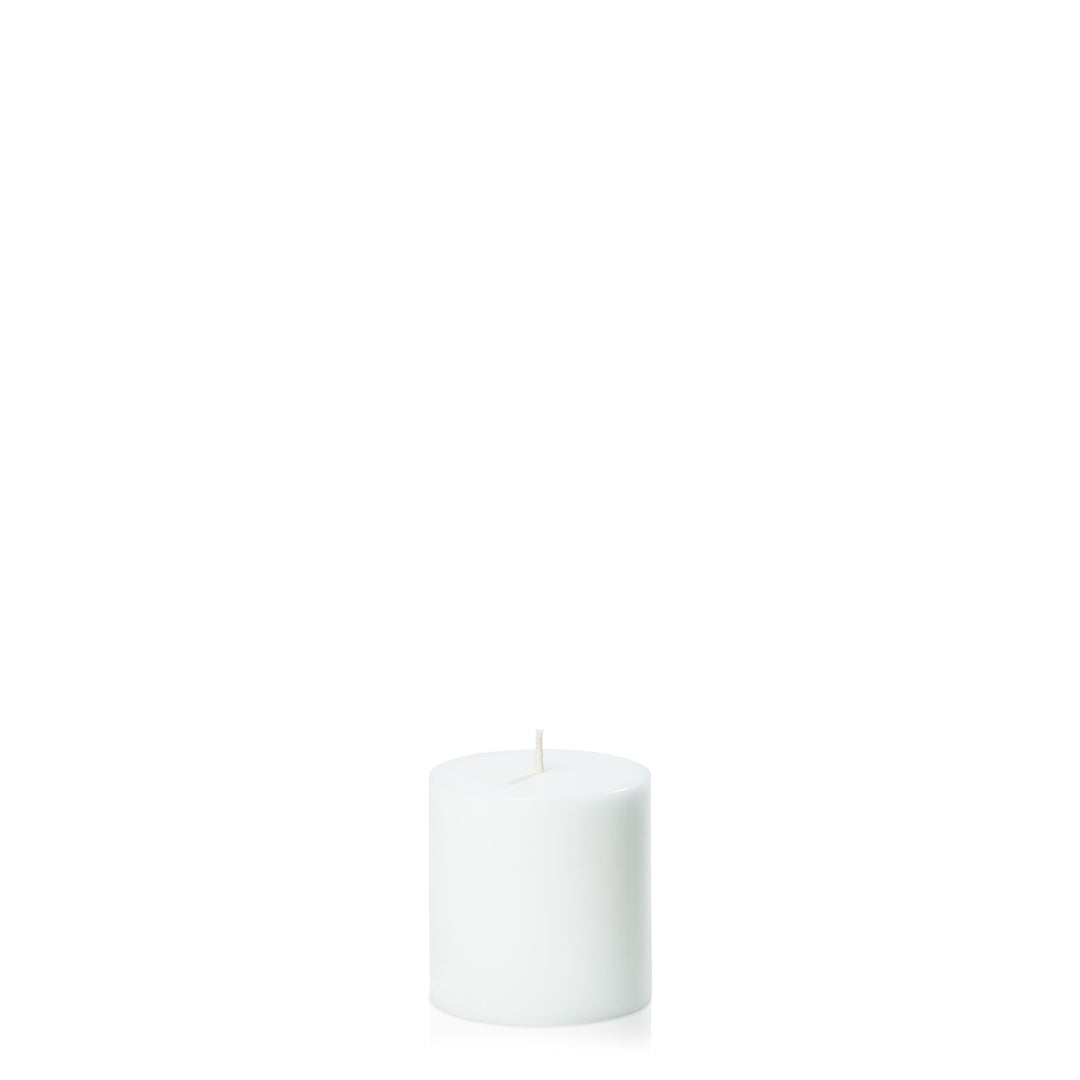 White 7cm x 7cm Pillar Pack of 1